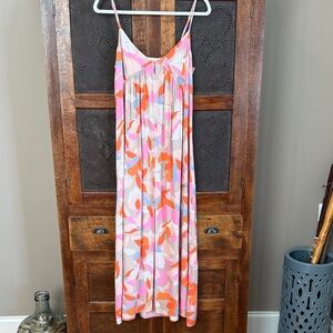 Saltwater LUXE Pink and Orange Maxi Dress